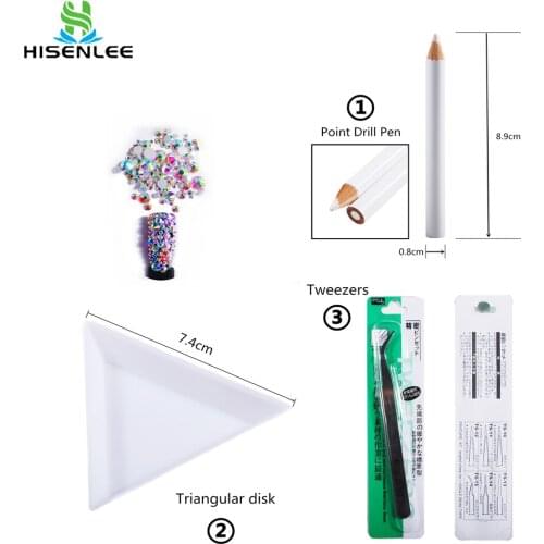 1 Kit Rhinestone Jewelry DIY Pick up & Use Convenient Tools, Includes Point drill pen + Tweezers + Box