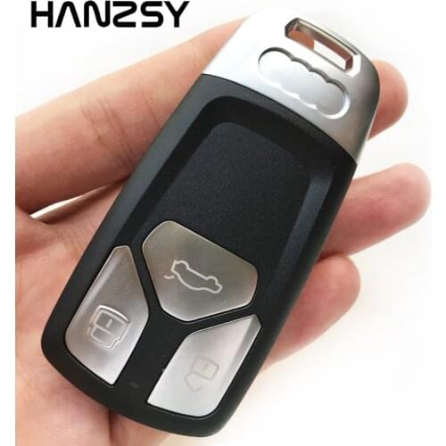 10Pcs 3 Buttons For Audi Q7 SQ7 A4L A5 S5 2016 2017 2018 2019 Replacement Car Remote Smart Key Case shell Cover Fob