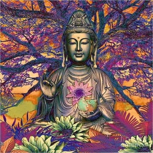 5d Diy Diamond Embroidery Full Square mosaic Buddha Statue Diamond Painting Cross Stitch wall home Decoration C196