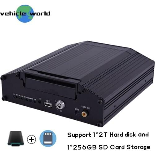 8 channels 720P AHD/Analog Cameras Inputs HDD MDVR with 2T HDD and 256G SD Card Storage Bus Mobile DVR