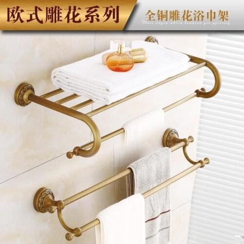 Antique Towel Rack Towel Rack Copper European Retro Bathroom Rack Bathroom Bathroom Hardware Pendant Set