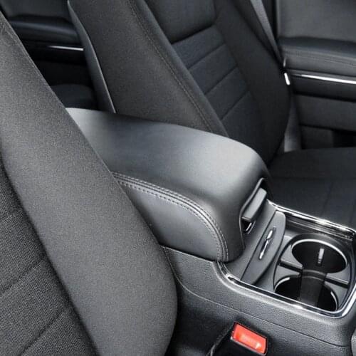 Car Center Console Lid Armrest Box Leather Cover Sticker Trim For Dodge Charger 2011 2012 2013 2014 2015 2016 2017 2018 Beige