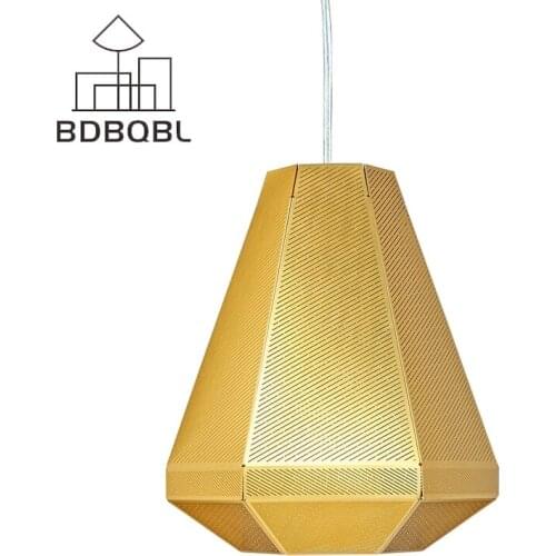 BDBQBL Diamonds Pendant Lights Modern Industrial Loft Metal Art Pendant Lamps Stainless Steel Livingroom Dining Room Hanglamp