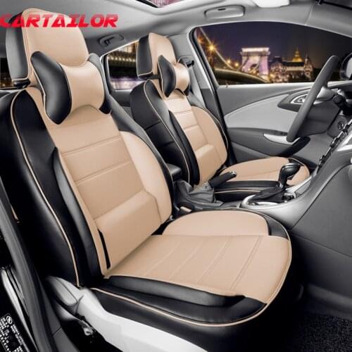 CARTAILOR PU Leather Cover Seats for Toyota Land Cruiser Car Seat Cover Set Custom Fit Seat Covers & Supports Cars Accessories