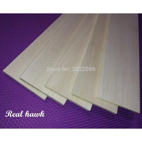10pcs 600x100x0.75/1/1.5/2/2.5/3/4/5mm AAA+ Model Balsa wood sheets for DIY RC model wooden plane boat material