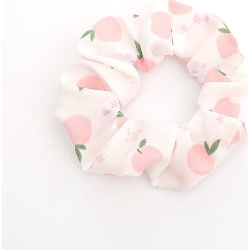 Women Girls Elastic Rubber Bands Strawberry Pineapple Fruit Printed Hair Rings Cute Girls Ponytail Holder Hair Bands Hair Access
