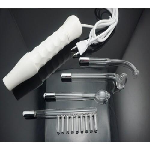 Electro set violet 4 glass tube high frequency therapy anal butt plug urethral g spot electric stimulation adult game sex toy