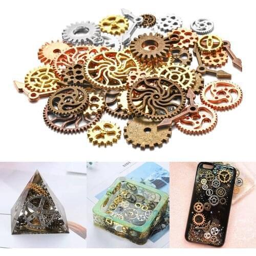 50g/100g Metal Gear Clock Hand Jewelry Filling UV Resin Epoxy Mold Making Fillings Accessories For Handmade DIY Jewelry Crafts