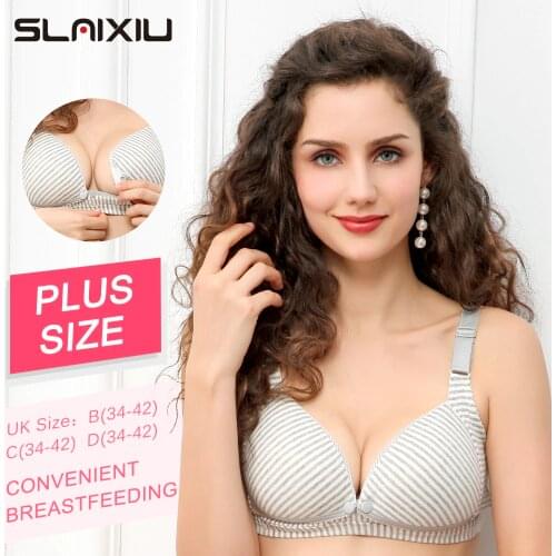Plus Size XXXXL Cotton Nursing Bra Opening Pregnancy clothing feeding bras Breastfeeding Maternity Bra for pregnant front women