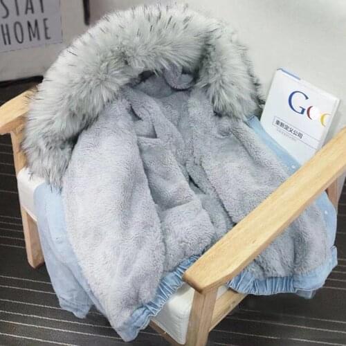 JuneRain Winter Women Denim hooded Coat streetwear Lady fashion casual Jackets Parka female single breasted warm thick outwears