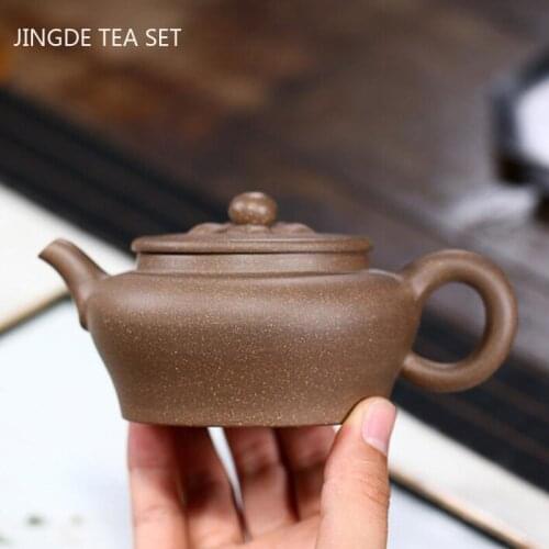 Chinese Yixing Handmade Tea Pot Ball Hole Filtration Purple Clay Teapot Kettle Teaware Tie Guanyin Tea Ceremony Gift 200ml