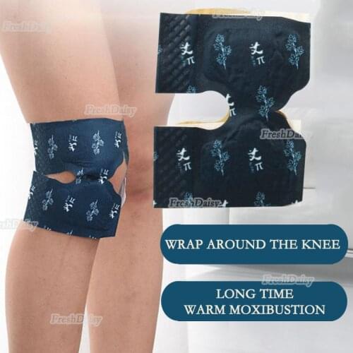 3PCS Knee Massage Warm Moxibustion Patches Moxa Kneepad Joint Ache Relieving Strenuous Exercise Ice-snow Sports Health Care