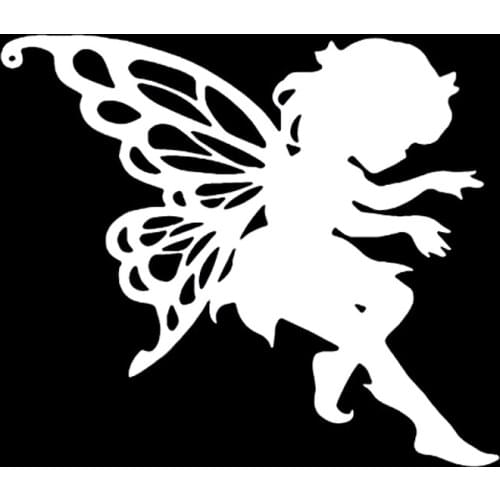 15*13cm Cute Butterfly Angel white Decal Sticker for car Truck Fantasy most people favorite car sticker