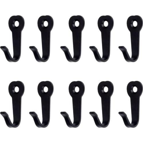 10Pcs/lot Key Hooks Hangers Black Wall Mounted Hooks Rustic Key Coat Bag Hat Hanger Rustic Clothes Hooks Wall Hanging Hooks