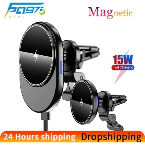 15W Magnet Car Wireless Charger Mount for iPhone 12 pro max mini Qi Car Wireless Charger Holder Fast Charging Wireless Car