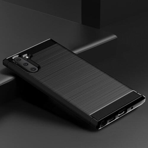 Brushed Texture Case For Samsung Galaxy S20 Ultra Note 10 Lite S10 5G S 20 FE Plus Case Carbon FiberTPU Silicone Back Cover