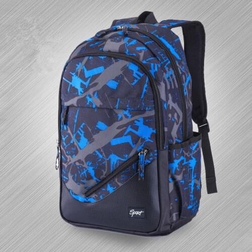 Fashionable lightweight nylon camouflage school bags Men and women laptop backpacks Waterproof school backpack for teenagers