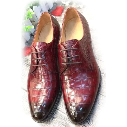 Chue new men shoes men dress shoes men formal shoes crocodile leather male shoes crocodile shoes