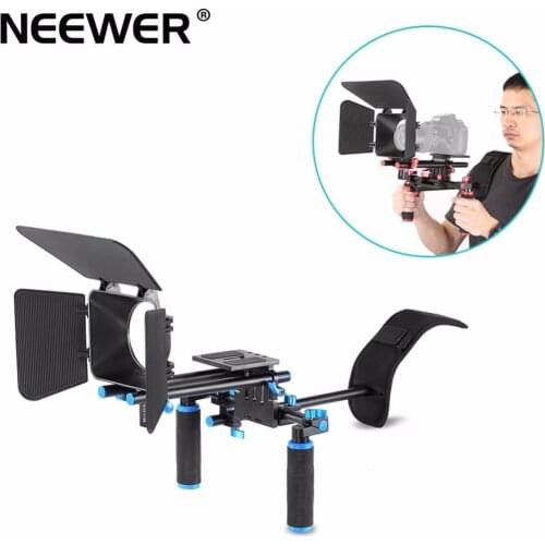 Neewer Camera Movie Video Making Rig System Film-Maker Kit for Canon Nikon Sony and Other DSLR Cameras, DV Camcorders (Red)