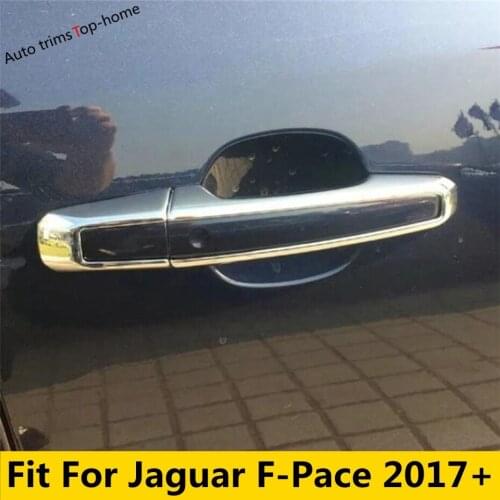 Yimaautotrims Matte Exterior Kit Fit For Jaguar F-Pace 2017 2018 2019 2020 Car Door Pull Doorknob Handle Cover Trim Accessories