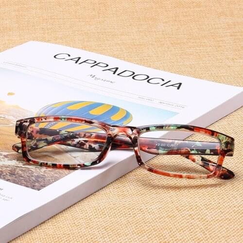 New Ultralight PC Frame Reading Glasses for Women Men Fashion Retro Print Stripe Presbyopic Lens Eyeglasses Vision Care Eyewear
