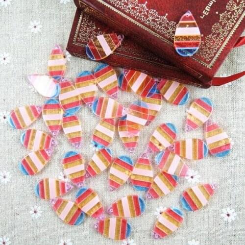 Wholesale 29*14.5*4mm 20pcs Transparent Color Water Drop Acrylic DIY Loose Beads Jewelry Accessories for Earrings Making E-19