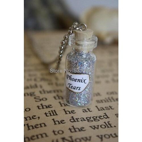 12pcs/lot Phoenix Tears glass bottle Necklace