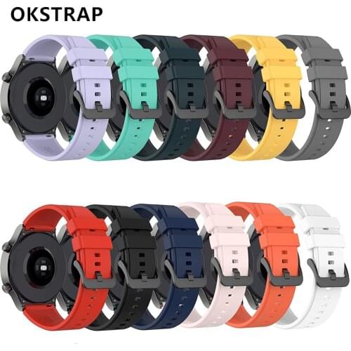 22MM Silicone Band For Samsung Huawei Watch Gt 2 Pro Strap Sport Watchband Wristband Replacement Bracelet