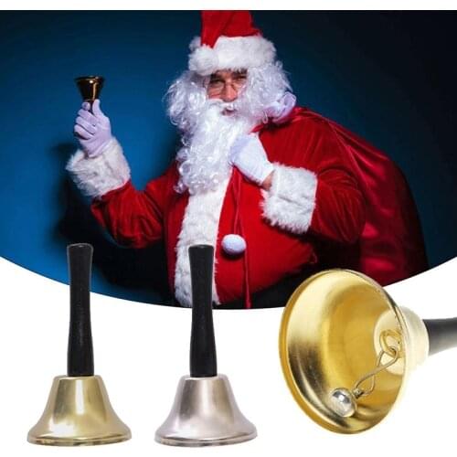 Christmas Party Metal Christmas Hand Bell Noble Reception Dinner Party Shop Hotel Hand Bell School Restaurant Call Bell Service