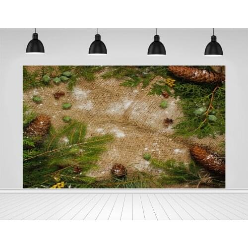 Scopiso Green Fir Tree And Burlap Vinyl Photographic Background Newborn Baby Photography Backdrop Photo Studio Decoration Props