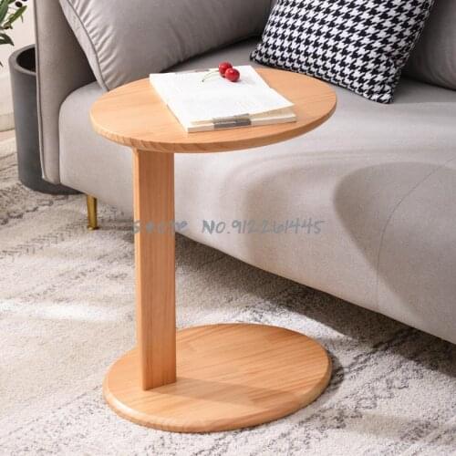 Nordic Solid Wood Sofa Side Table Small Round Table Small Tea Table Mini Simple Side Table Household Creative Corner Table Corne