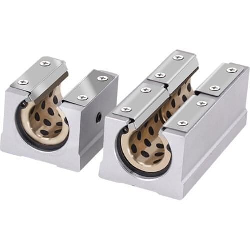 1pc SBR12UU SBR16UU graphite copper sleeve locking positioning opening slider Self-lubricating Aluminum bracket rail slide SBR20