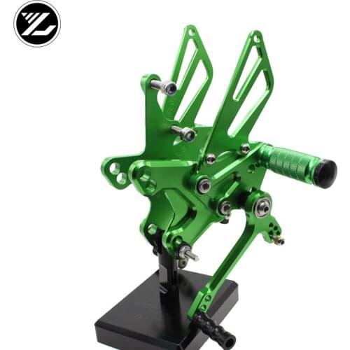 CNC Verstelbare Rearsets Achter Set Motorfiets Footrest Moto Pedaal pedal For Kawasaki ZX10R ZX 10R 2011-2016 2012 2013 14 15