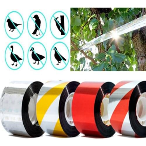 45-105m Flash Reflective Bird Scare Tape Audible Repellent Fox Pigeons Repeller Ribbon Deterrent Tapes Orchard Pest Control