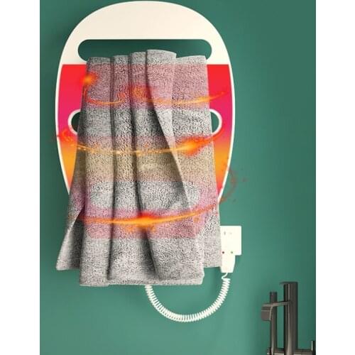 GY Graphene Smart Towel Rack Electric Heating Bathroom Constant Temperature Drying Rack Wall-Mounted Bathroom Rack