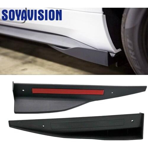 Universal Car Body Side Skirts Extension Rocker Splitters Diffuser Winglet Bumper For Ford For Mustang ROUSH 2015 2016 2017