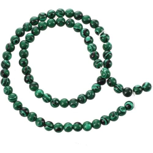 Top quality Malachite Gemstone Stone Round Loose Beads 6mm Strand HOT