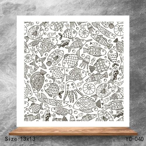 ZhuoAng fish Clear Stamps/Silicone Transparent Seals for DIY scrapbooking photo album Clear Stamps