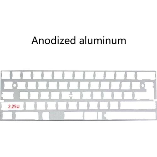2.25U Alu Plate 60% DZ60 GH60 Plate for DIY Mechanical Keyboard Stainless Steel