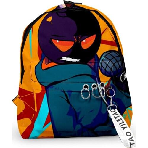2021 Friday Night Funkin Fashion Men Women Backpack Fabric Oxford hanging buckle Style Hip hop Child School bag Travel Backpack