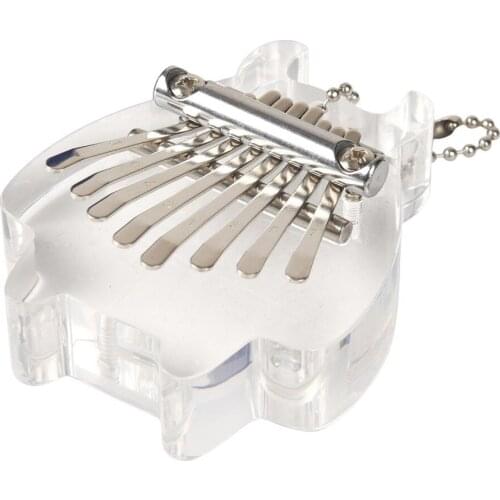 8 Key Cute Kalimba Clear Acrylic Fingertips Thumb Piano Metal Keyboard Musical Instrument Gift