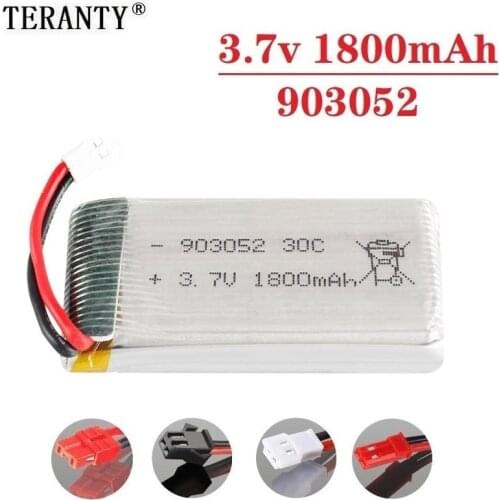 3.7v 1800mAh 903052 LIPO Battery for SYMA X5 X5S X5C X5SC X5SH X5SW M18 H5P KY601S MJX T64 T05 HQ898B H11C H11D RC Drone Battery
