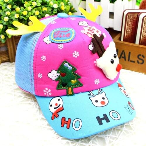 Childrens Hat Christmas Tree Hat Elk Baseball Cap Sun Hat Sunscreen Breathable Mesh Boy And Girl Sun Hat Fashion Hat