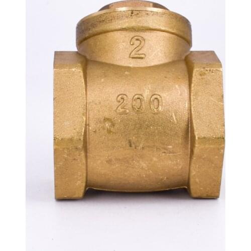 DN50 G2" BSPP Female Thread Brass Swing Check Valve One Way Thickneess 4mm Length 79mm