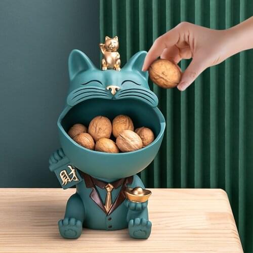 Home Decor,3D Miniature Figurine,Cool Cat,Table Decoration,Storage Box,Art Sculpture,Modern Living Room,Desk Decorations,Statue
