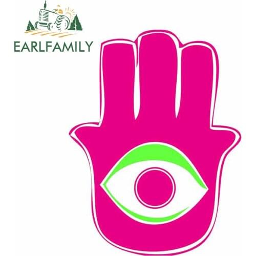 EARLFAMILY 13cm x 9.8cm for Hamsa for Blessings Car Sticker Personality Creative Snowboard Decal Scratch-proof Window Decoration