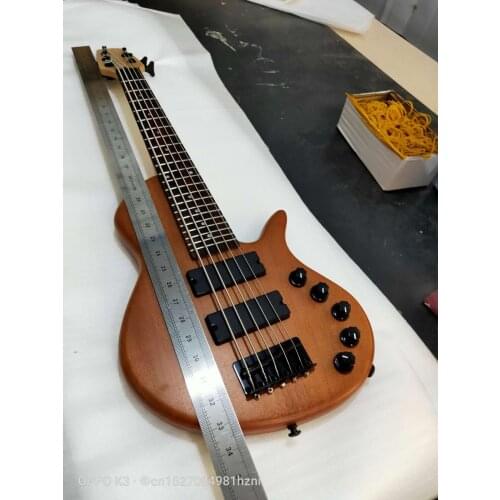 Customized mini 5 string electric bass,34 "body, wood natural color, free delivery