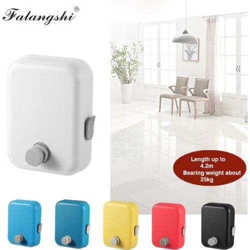 Colorful Retractable Clothes Line Dryer Organiser Indoor Outdoor Drying Rack ABS Plastic Clothesline Rack Laundry Hanger WB3009