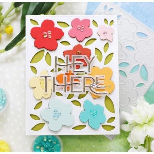 Mmao Crafts Metal Steel Cutting Dies New Flower rectangular frame Stencil For DIY Scrapbooking Paper/photo Cards Embossing Dies