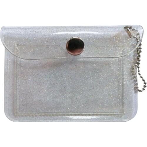 Fashion Transparent Waterproof Pvc Women Card Case Business Card Holder Men Credit Card Bag Id Card Mini Wallet Girls Coin Purse